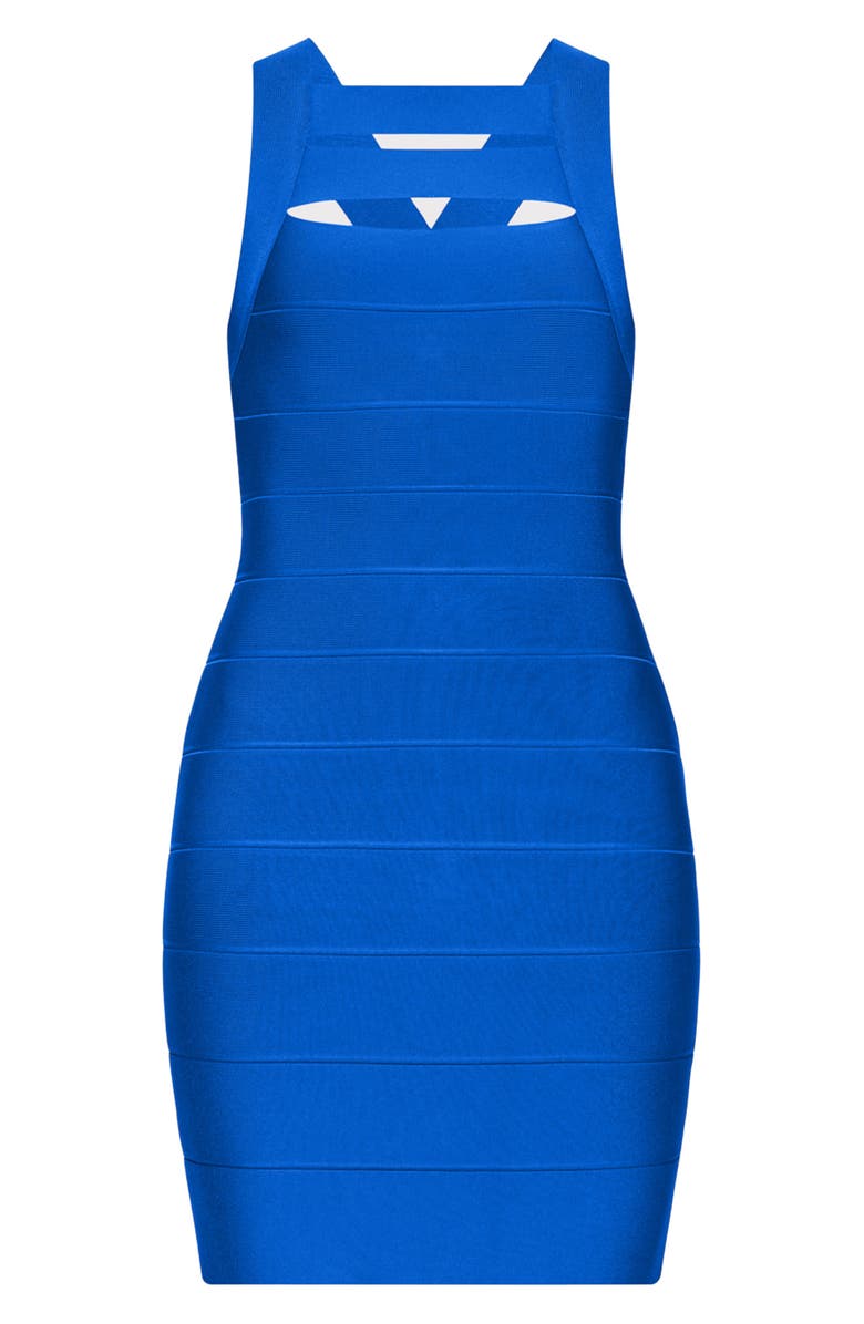 Herve Leger Bandage Cocktail Minidress, Alternate, color, Bright Blue