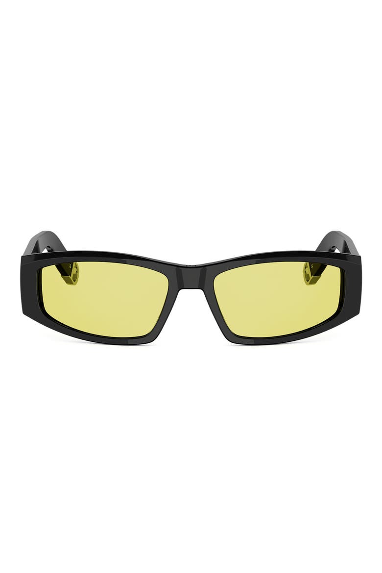 DiorSymbol S1I 59mm Geometric Sunglasses, Main, color, BLACK/ OTHER / BROWN