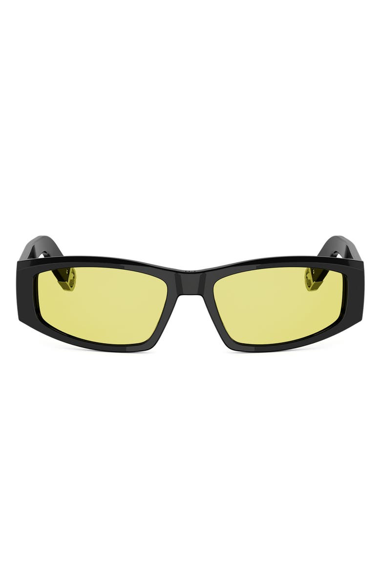 DIOR Symbol S1I 59mm Geometric Sunglasses, Main, color, Black/ Other / Brown