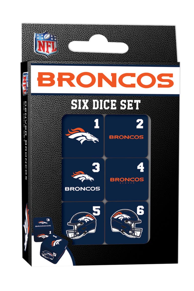 Denver Broncos Dice Set - 19mm, Main, color, Multicolor