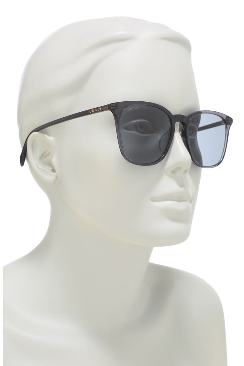 55mm Square Sunglasses, Alternate, color, GREY GREY BLUE/BLU