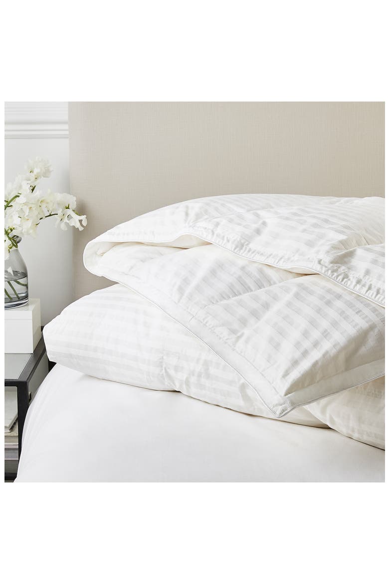 Medium Warmth Hungarian Goose Down & Feather Comforter, Main, color, IVORY