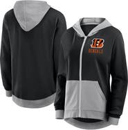 Logo Athletic Women's Logo Athletic Black Cincinnati Bengals Hit It French Terry Full-Zip Hoodie