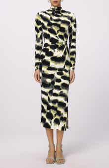 Sonja Print Long Sleeve Midi Dress