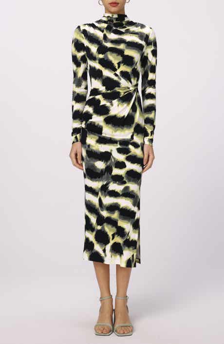 Sonja Print Long Sleeve Midi Dress