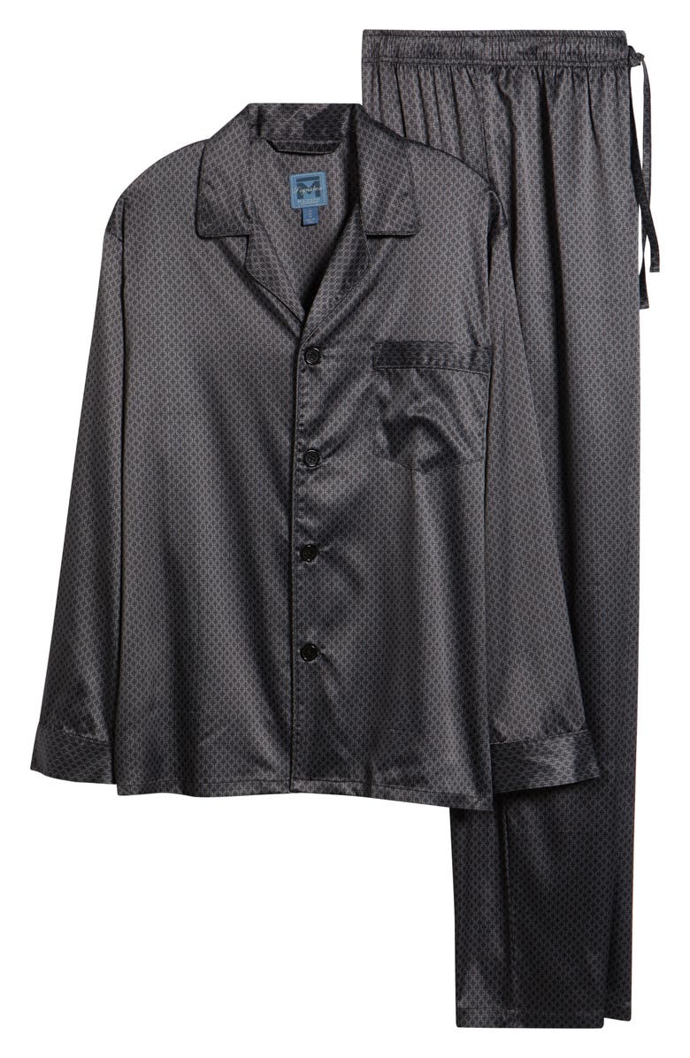 Majestic International Dreams of Satin Pajamas, Alternate, color, Black