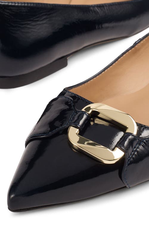Lk Bennett Ethel Pointed Toe Flat In Blue