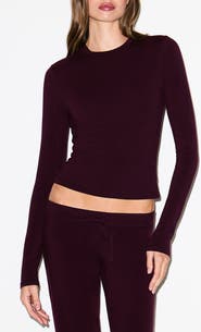 SKIMS Stretch Cotton Jersey Long Sleeve T-Shirt