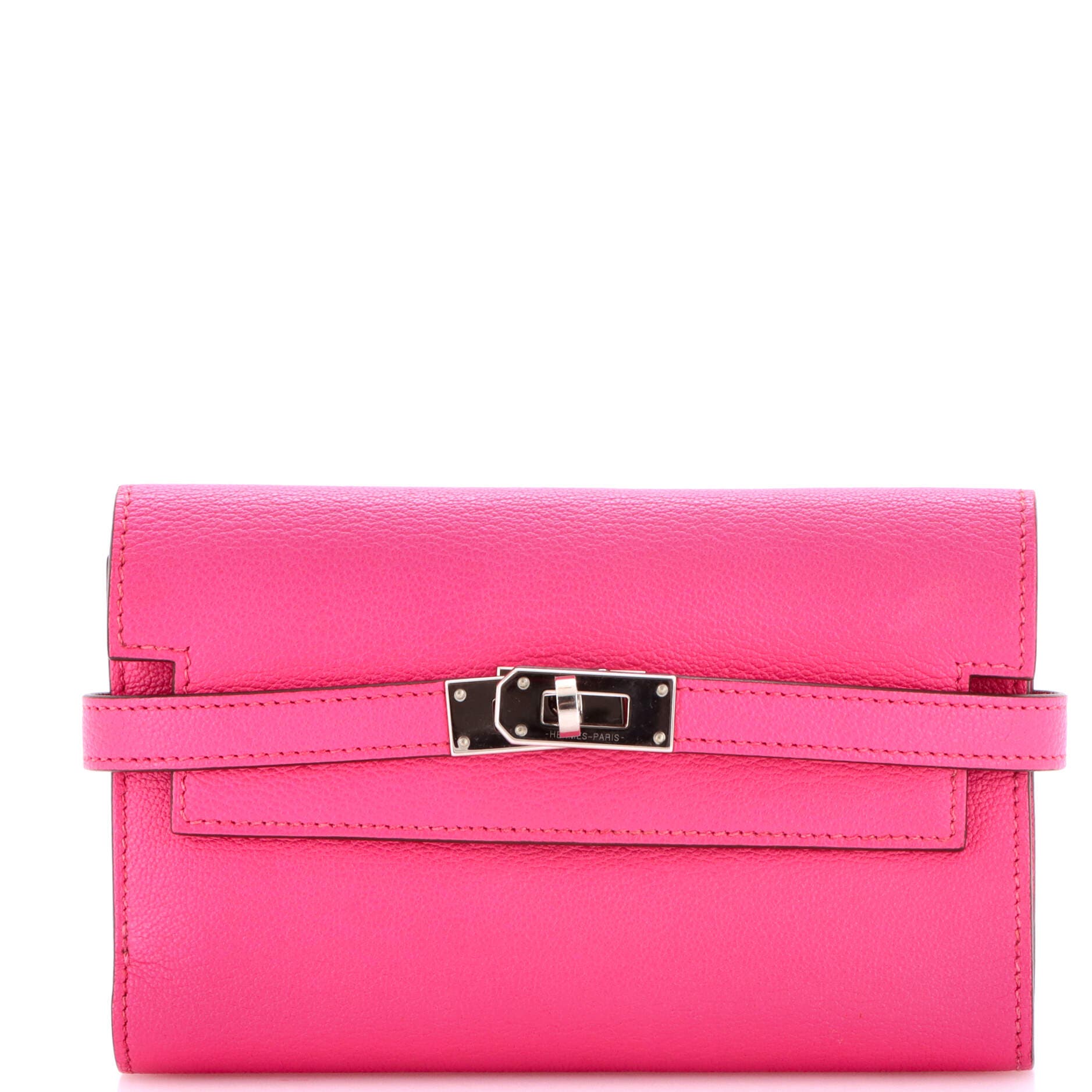 Kelly Trifold Wallet Chevre Mysore Medium, Main, color, Pink