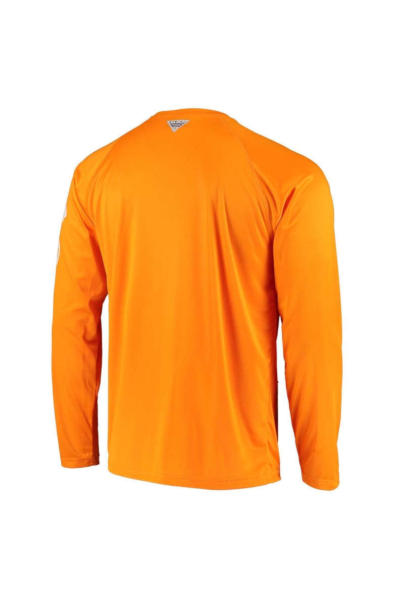 Columbia Men's Columbia Tennessee Orange Tennessee Volunteers Terminal Tackle Omni-Shade Raglan Long Sleeve T-Shirt, Alternate, color, Tennessee Orange