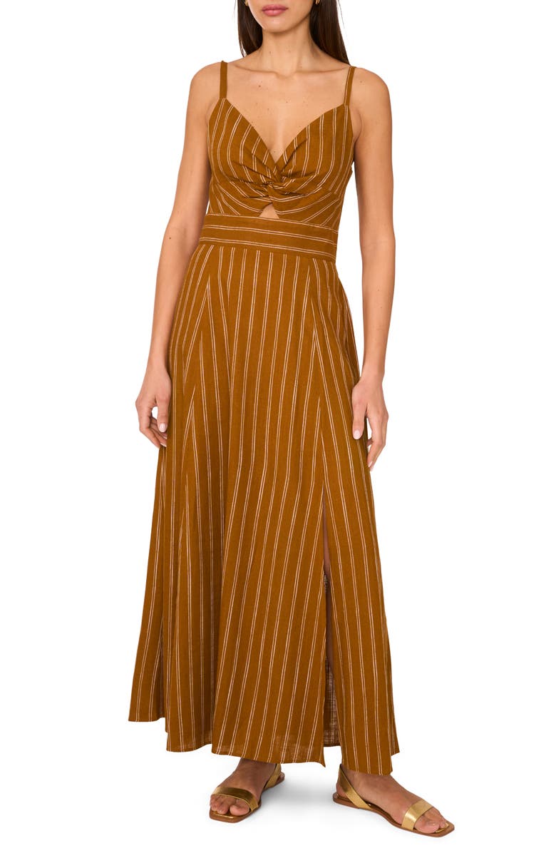 1.STATE Twist Front Cutout Midi Dress, Main, color, 