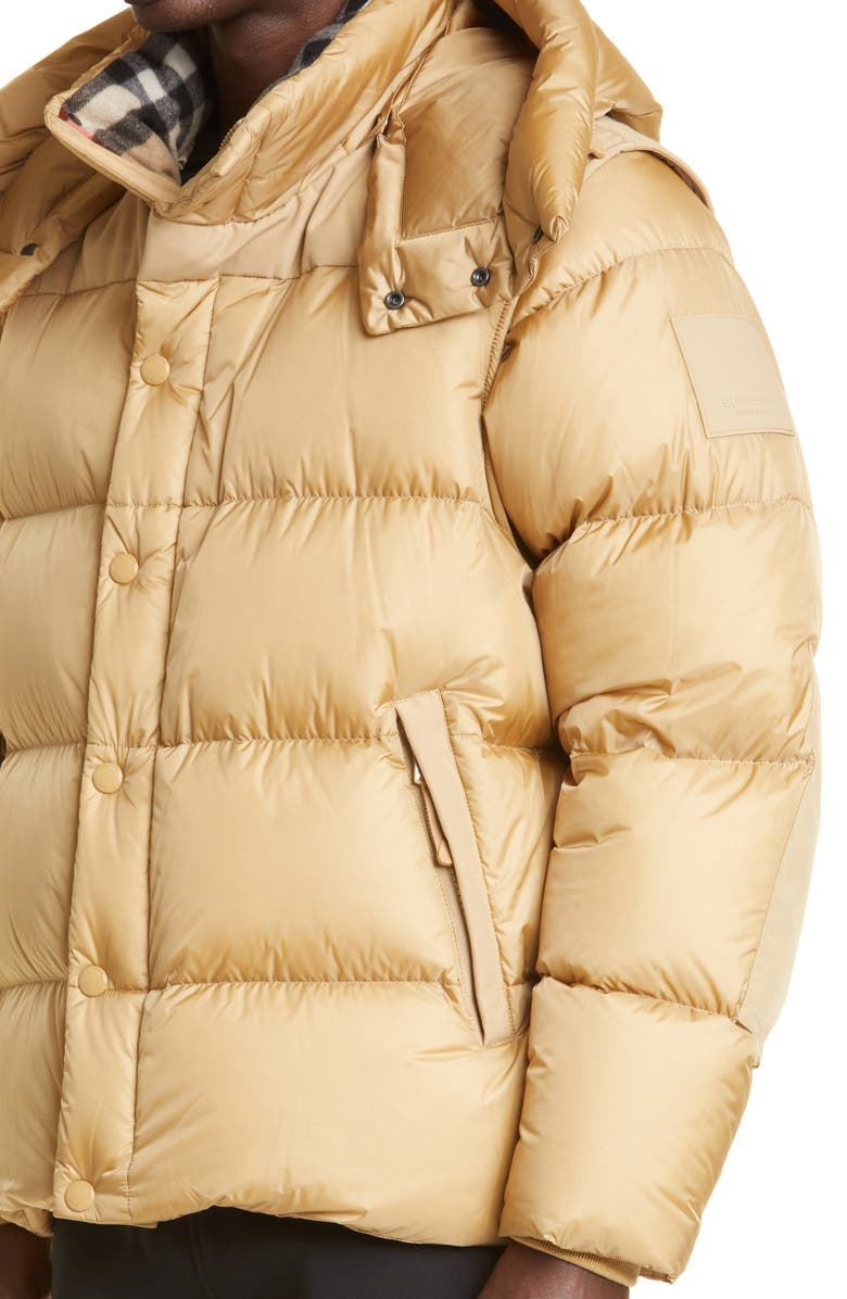 Burberry Lockwell Detachable Sleeve Down Puffer Coat, Alternate, color, 