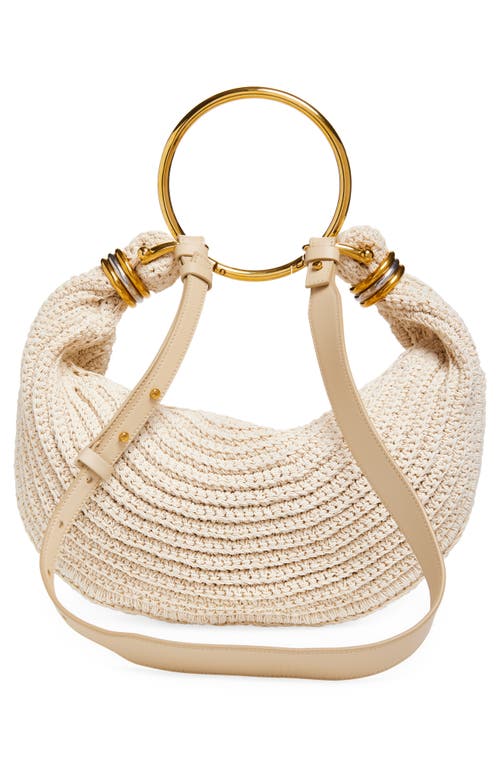 Chloé Small Bracelet Crochet Hobo Bag In White