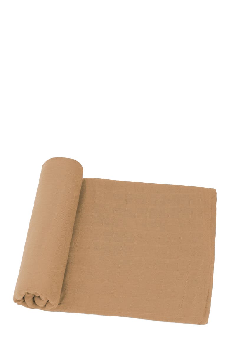 Comfy Cubs Muslin Swaddle Blanket, 1 Pack, Main, color, Caramel