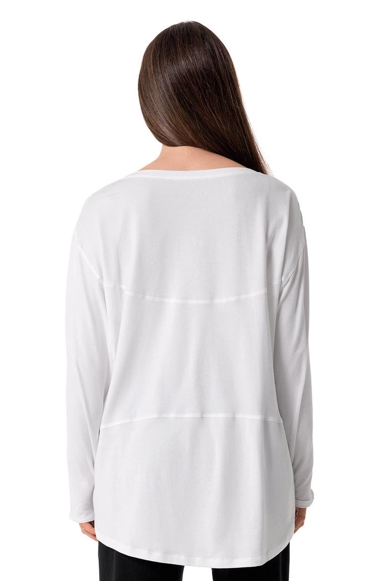 Women's West Palm Drape Long Sleeve T-Shirt, UPF 50+ Sun Protection, Alternate, color, White