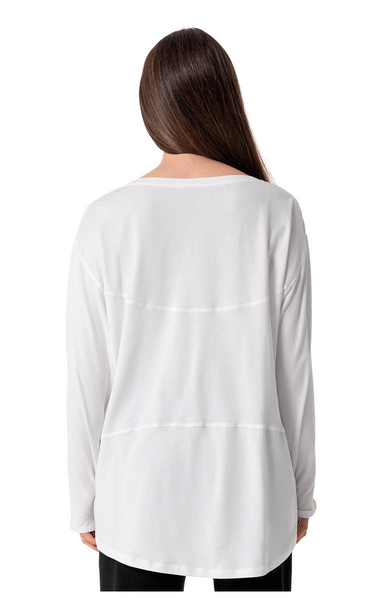 Coolibar Women's Drape Long Sleeve T-Shirt - UPF 50+ Sun Protection - West Palm, Alternate, color, White