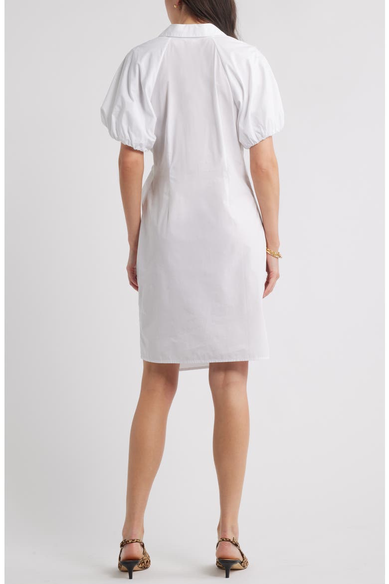 Balloon Sleeve Shirtdress, Alternate, color, WHITE
