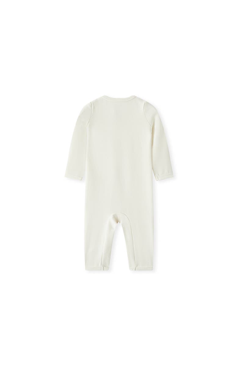 Milkbarn Brushed Zipper Pajama, Alternate, color, White