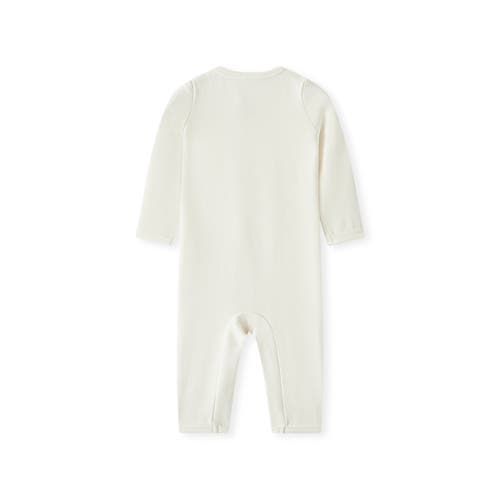 Milkbarn Brushed Zipper Pajama In White