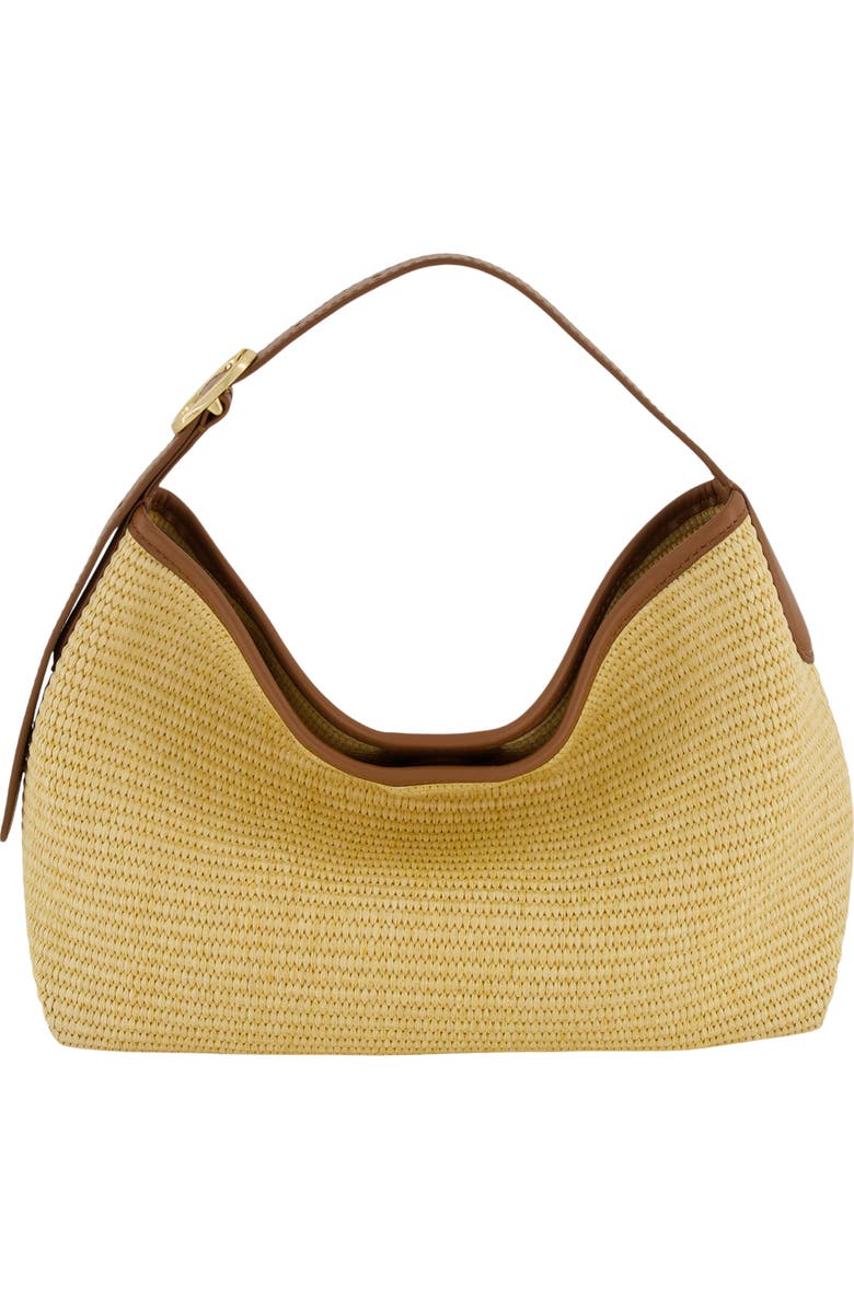 Vince Small Vivian Raffia Hobo Bag, Main, color, Natural