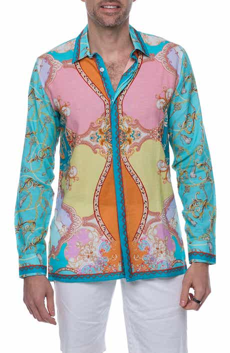 RANEES Linen & Cotton Long Sleeve Resort Shirt