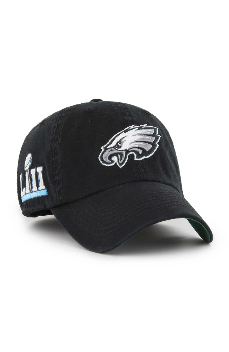 '47 Men's '47 Black Philadelphia Eagles Sure Shot Franchise Fitted Hat, Main, color, 