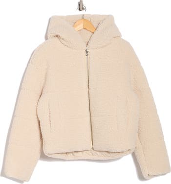 Faux Shearling Hooded Jacket