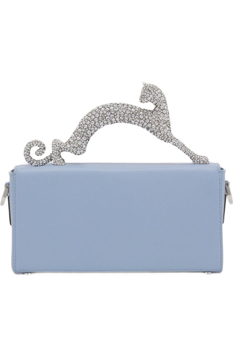 Lanvin Nano Pencil Cat Bag In Leather And Rhinestone, Alternate, color,