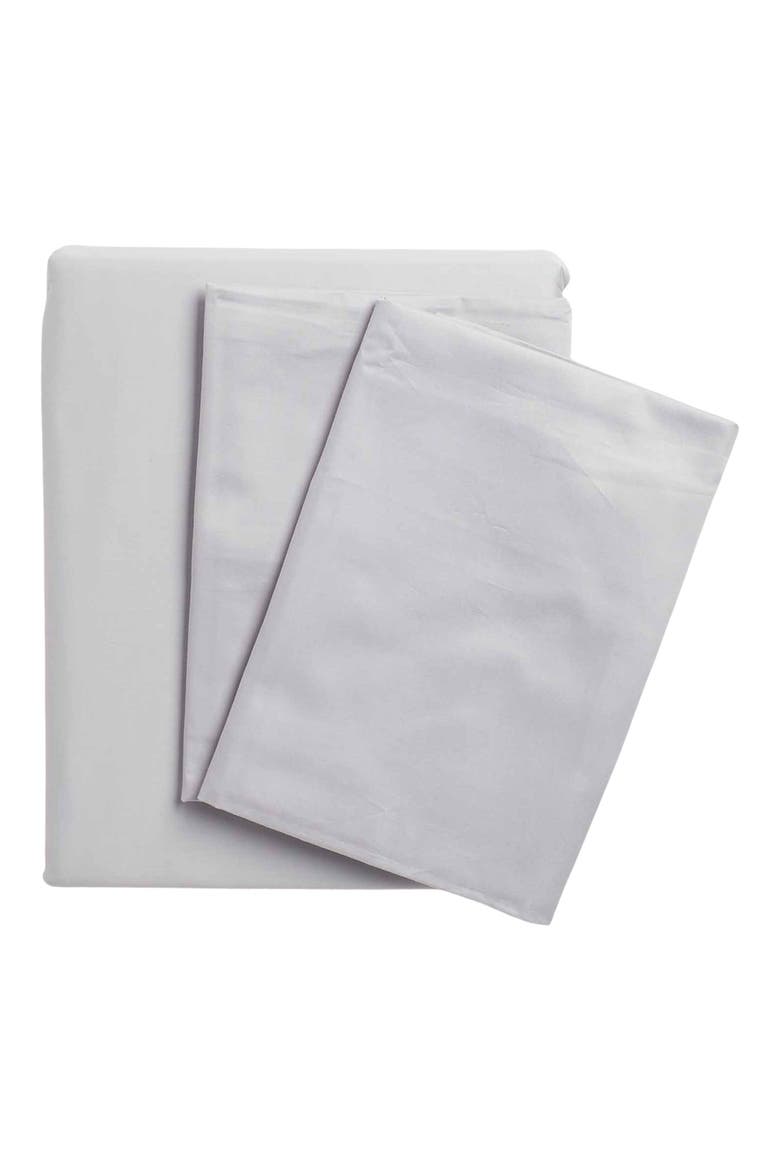 400 TC Sateen Duvet Set, Main, color, GREY MICRO