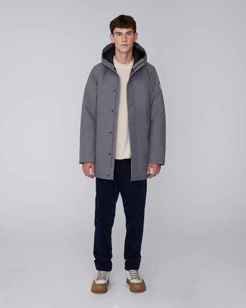 Quartz Co. Alban | Hooded Insulated Winter Jacket In Steel Grey