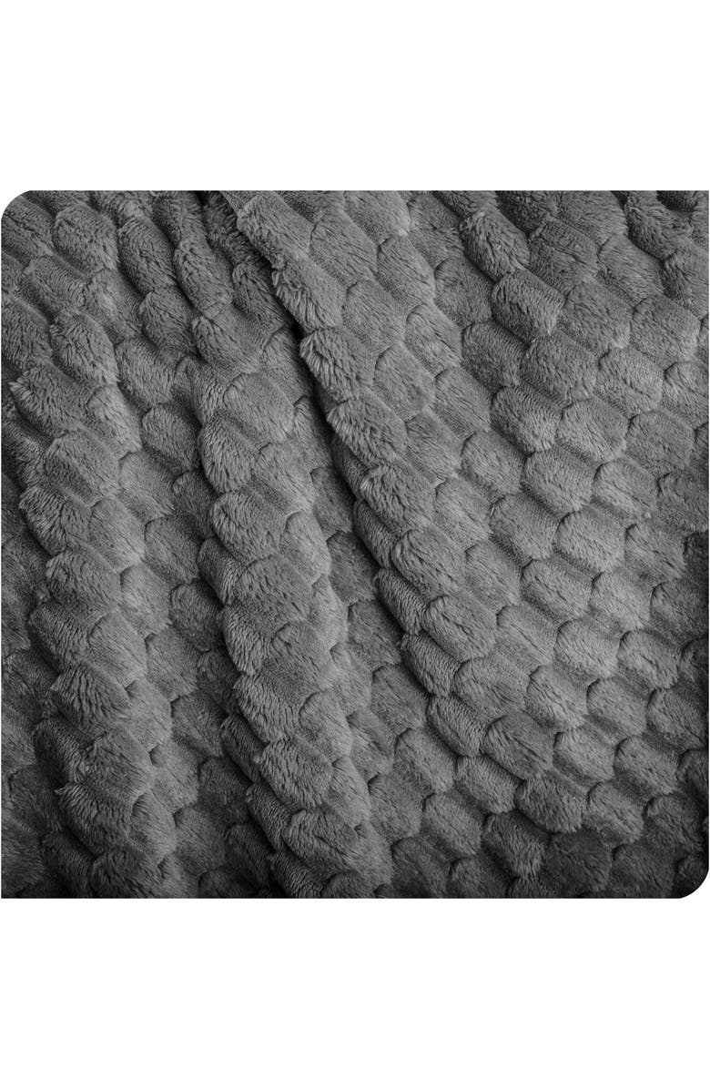 Bare Home Waffle Microplush Fleece Blanket, Alternate, color, Grey