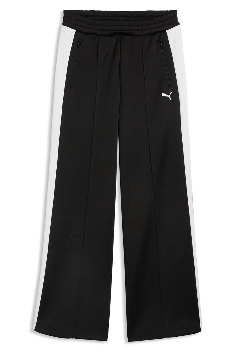 T7 Wide Leg Track Pants, Main, color, PUMA BLACK