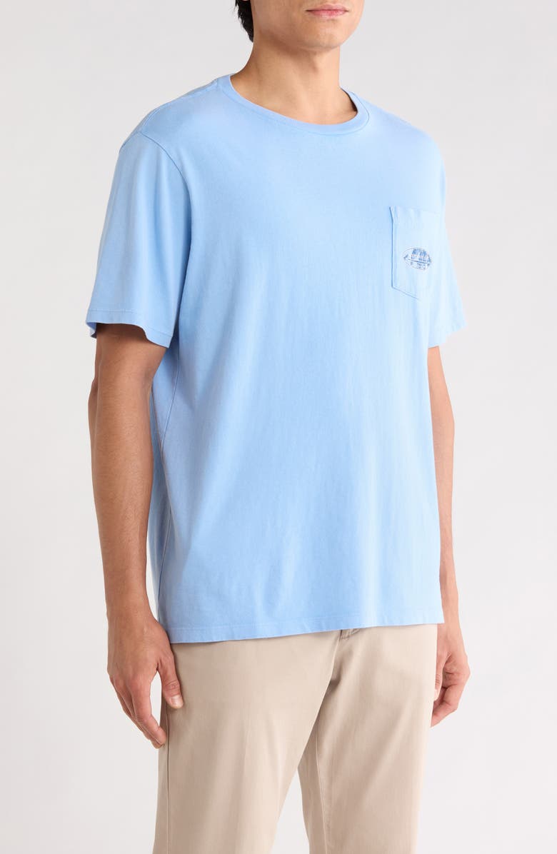 vineyard vines Drift Dye Sportfisher Palm Graphic Cotton Pocket T-Shirt, Alternate, color, Serenity Blue