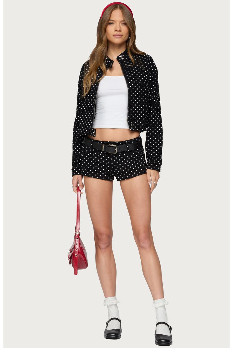 Tabitha Polka Dot Jacket, Alternate, color, BLACK