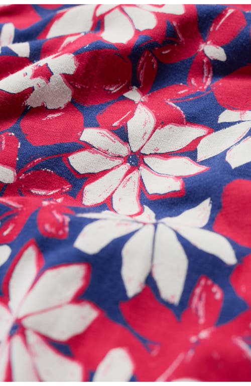 Seasalt Cornwall Chateaux Floral Print Organic Cotton Midi Dress In Seashore Floral Yacht