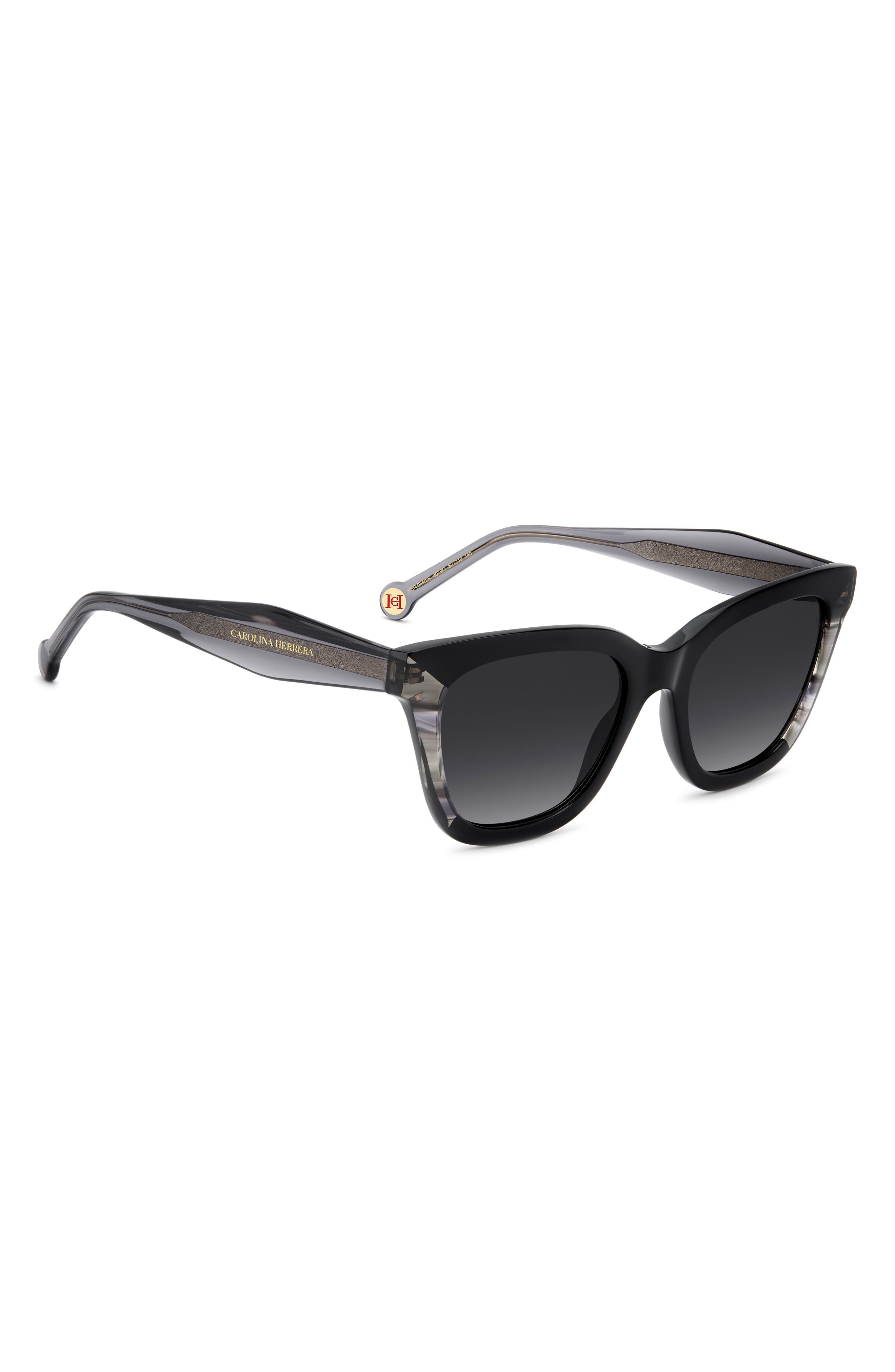 New $210 Women\'s Carolina Herrera 52mm Cat Eye Sunglasses in Black/Brown Carolina Herrera 52mm Cat Eye Sunglasses (Women) | Nordstrom main image 2