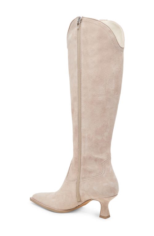 Dolce Vita Ariana Knee High Western Boot In Gold