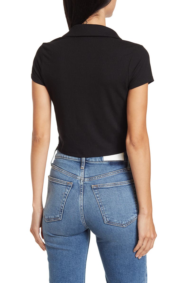 AFRM Cross Button-Down Cropped Shirt, Alternate, color,