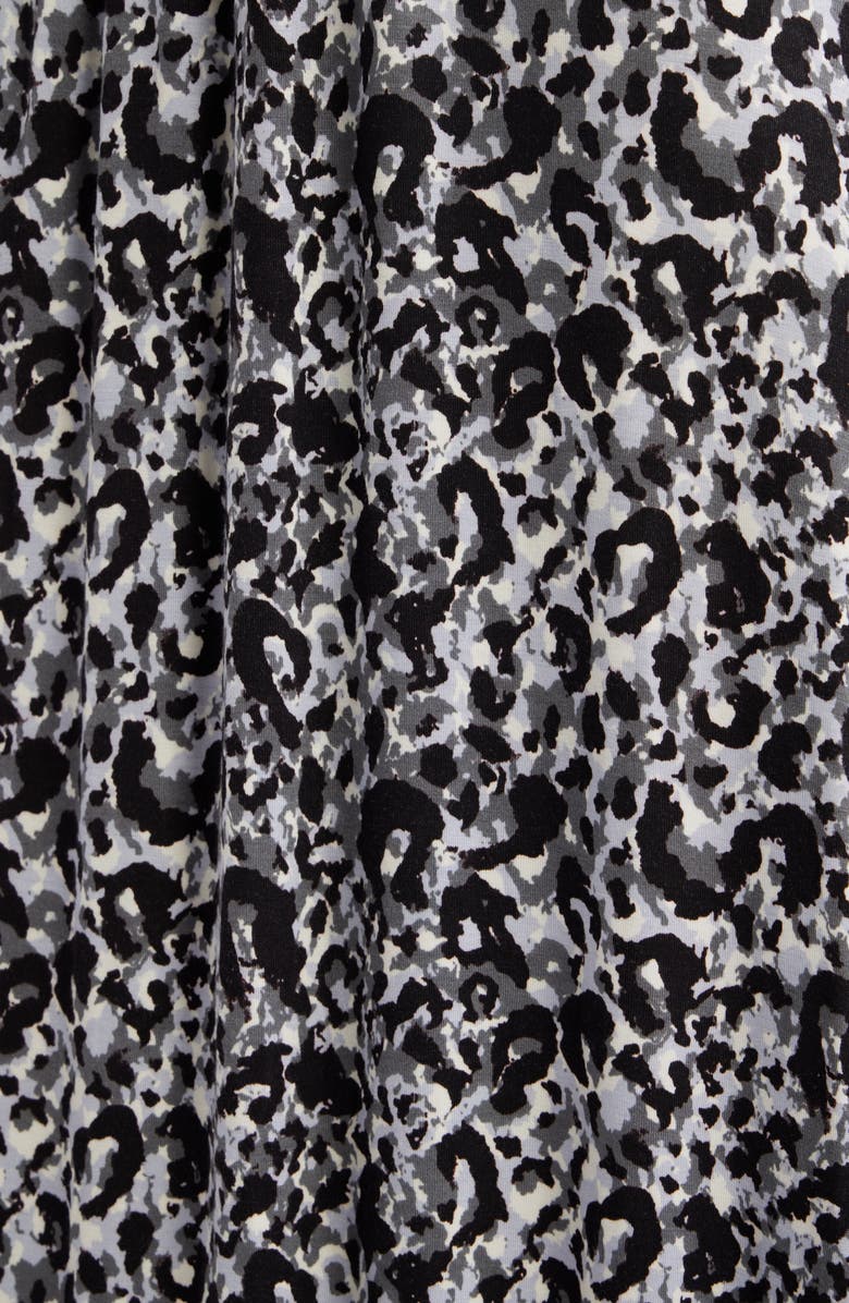 Loveappella Empire Waist Jersey Maxi Dress, Alternate, color, Gray/ Black