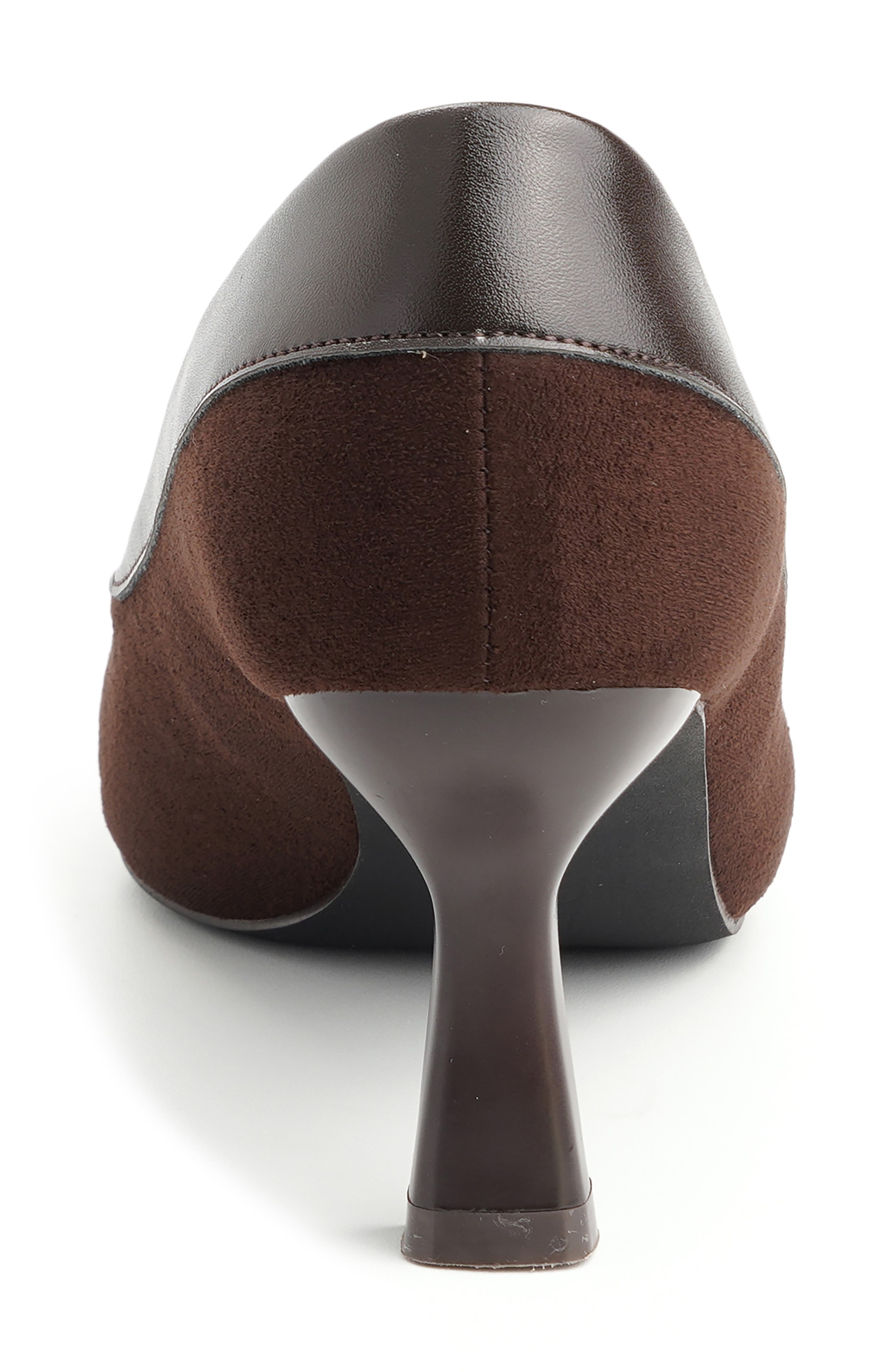 Kimberly Faux Leather Pointed Toe Pump, Alternate, color, BROWN