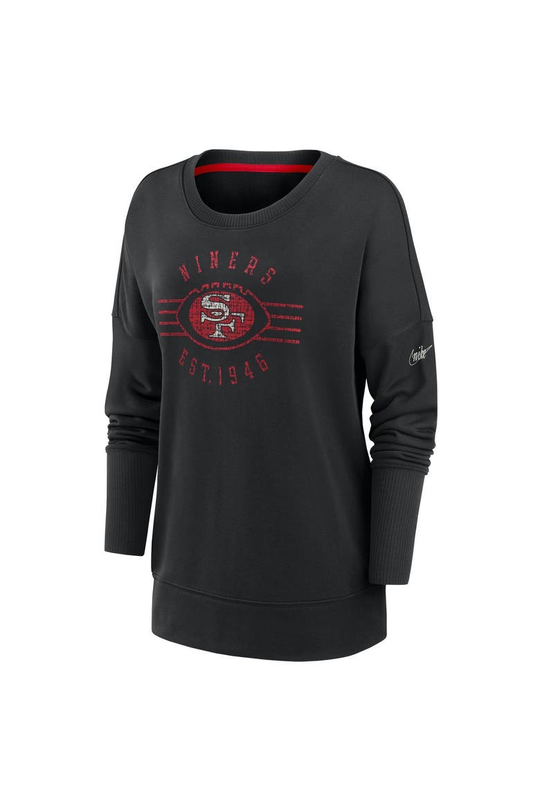 Women's Nike Black San Francisco 49ers Playback Icon Dri-FIT Sweatshirt, Alternate, color, Black