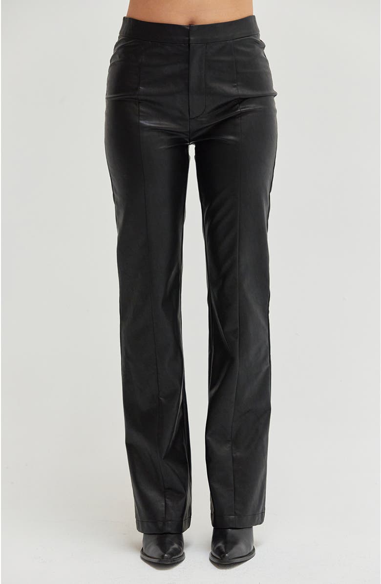 CRESCENT Faux Leather Straight Leg Pants, Main, color, 