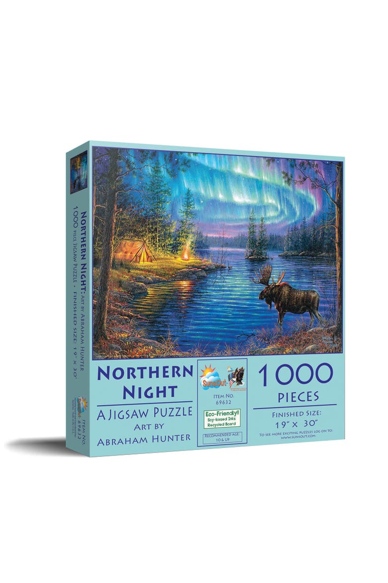 Northern Night 1000 piece Jigsaw Puzzle for Adults, Main, color, Multicolor