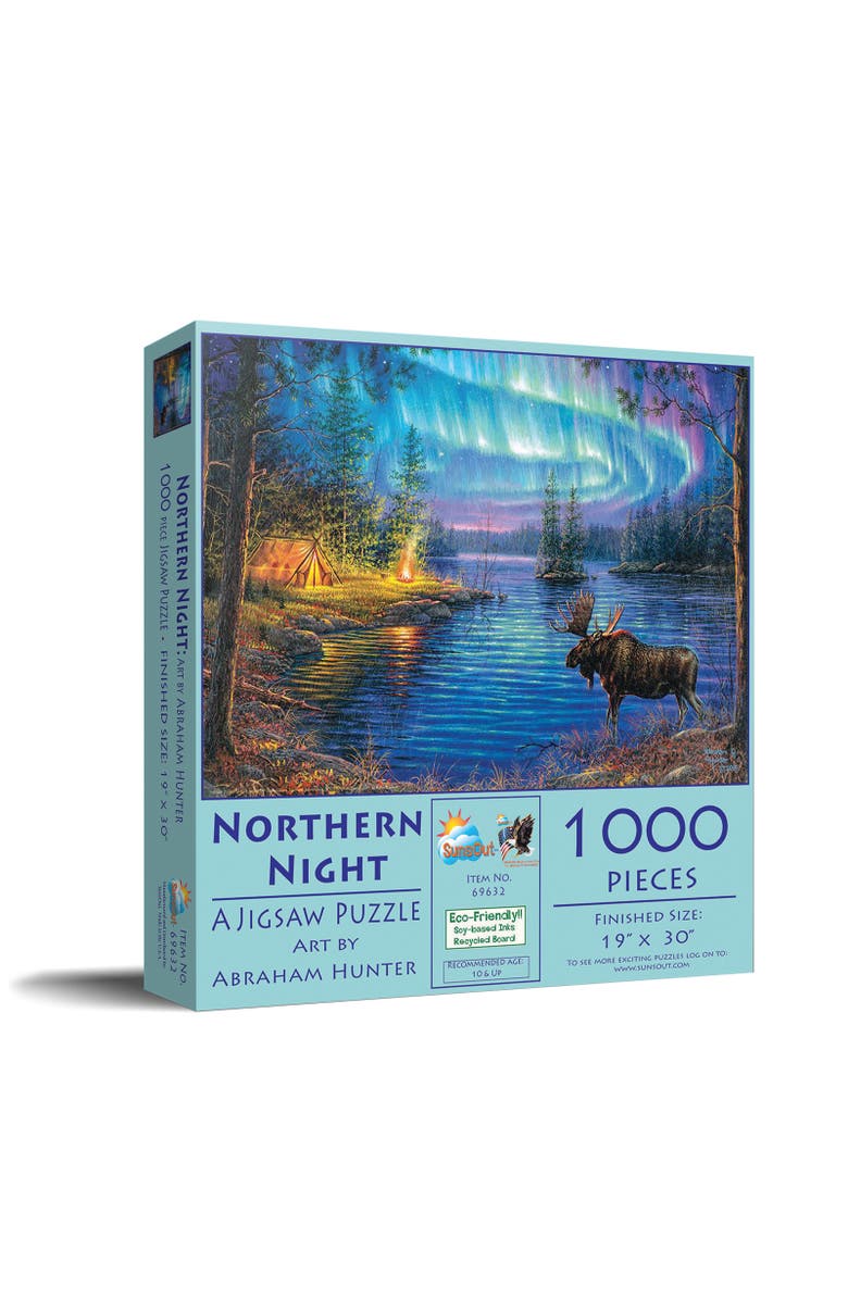 Sunsout Northern Night 1000 piece Jigsaw Puzzle for Adults, Main, color, Multicolor