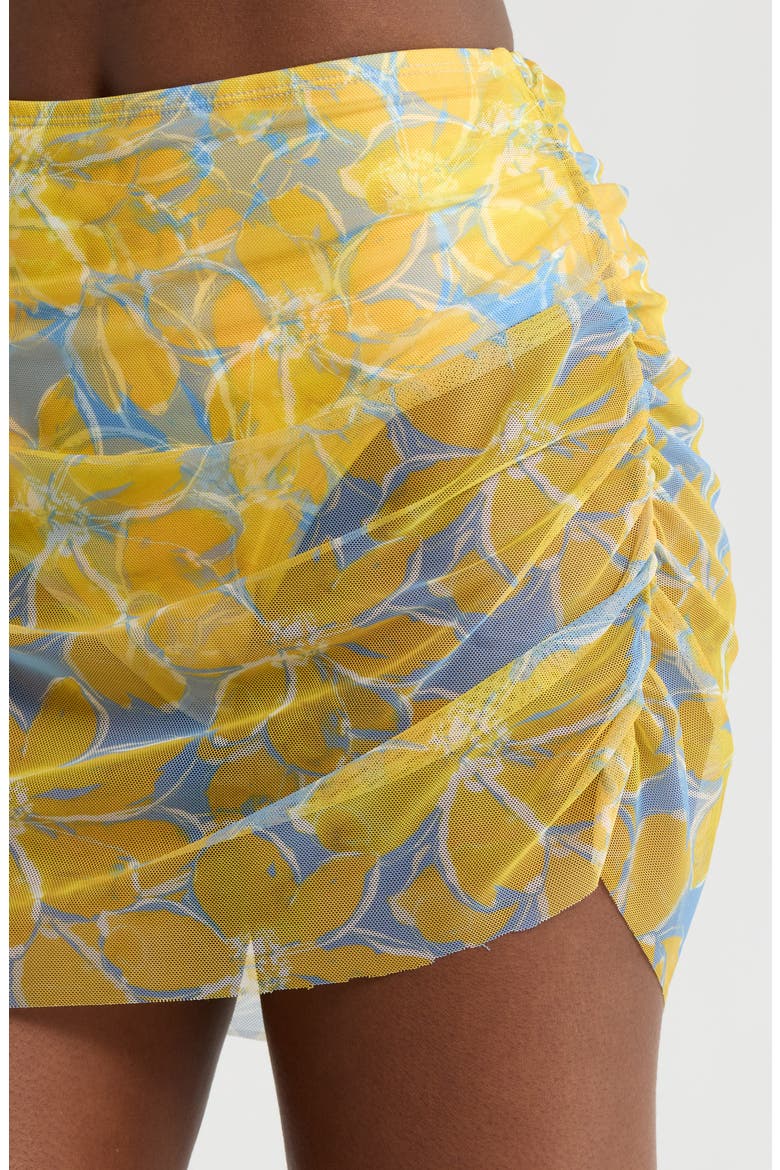 Tawnie Skirted Bikini Bottoms, Alternate, color, YELLOW GARDENIAS