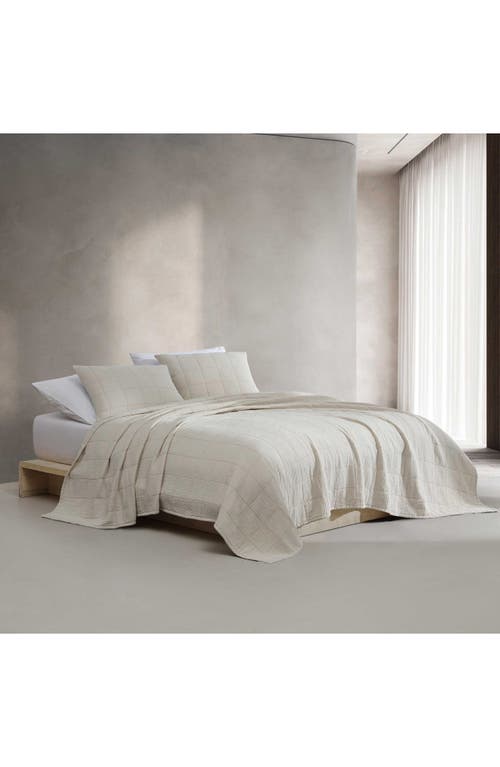 Calvin Klein Quilted Cotton Gauze Quilt & Pillow Sham Set In White