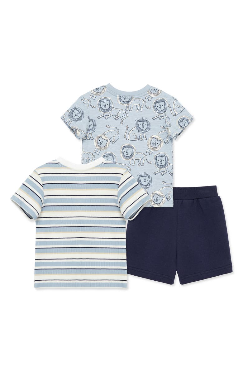 Little Me T-Shirts & Shorts 3-Piece Set, Alternate, color, Blue