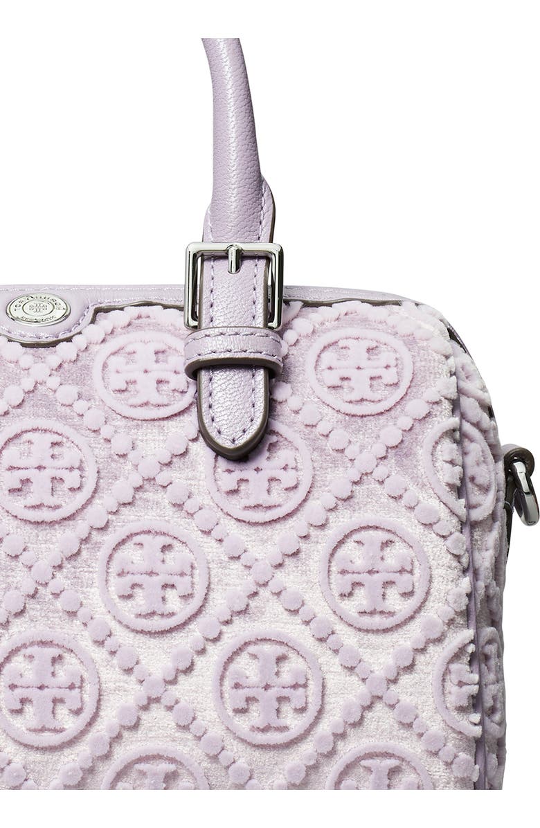 Tory Burch Petite T Monogram Fil Coupé Barrel Bag, Alternate, color,