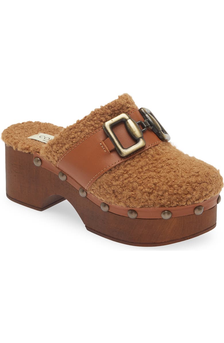 Cordani Winona Faux Shearling Platform Clog, Main, color, Cuoio/ Cuoio