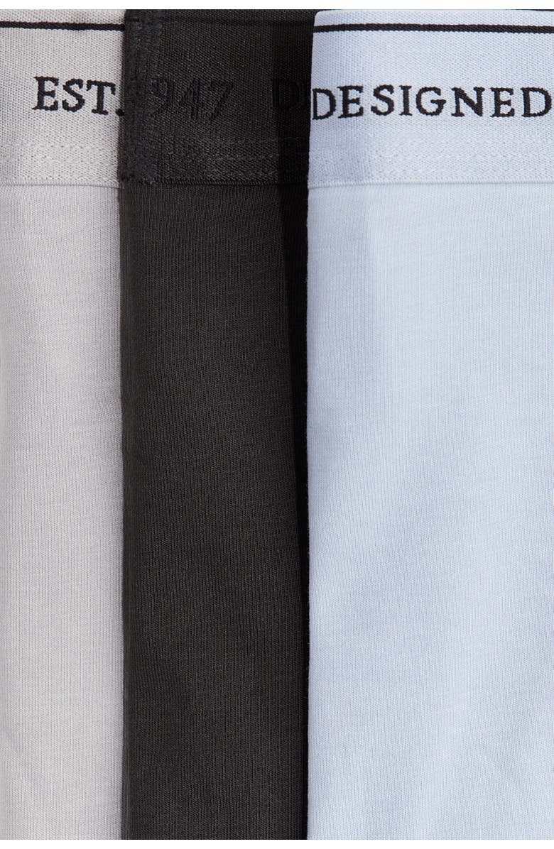 H&M 3-pack Coolmax<sup>®</sup> Mid Trunks, Alternate, color, Light Blue/Dark Gray
